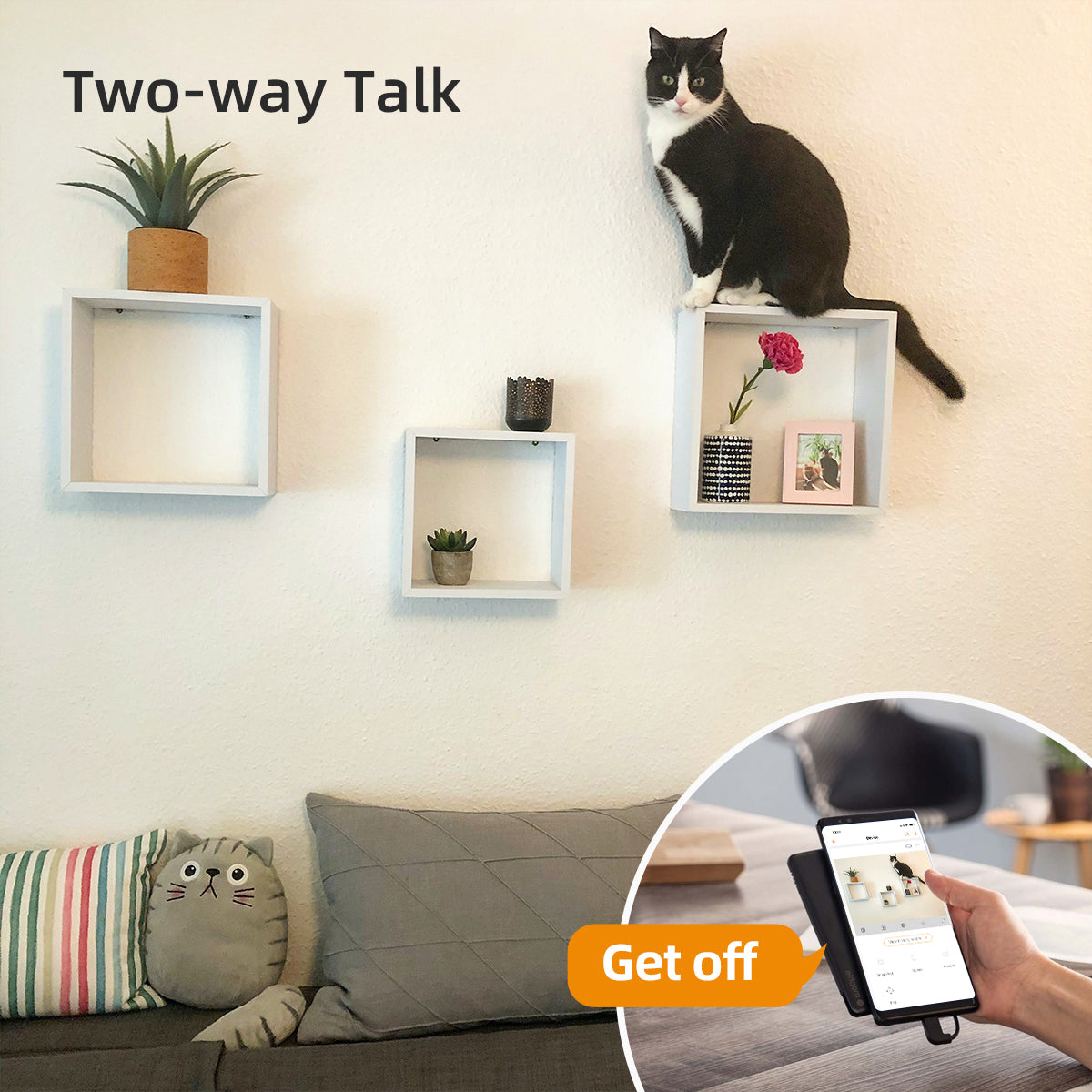 IMOU A1 1080P Smart Security Camera – 360° Coverage, Night Vision, Motion & Sound Detection, Two-Way Audio, Privacy Mode, WiFi/LAN Compatible